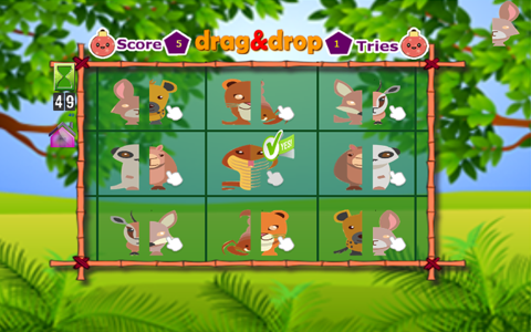 Kids Half Photo - The Animals Learning for Fun screenshot 3