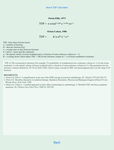 TDF Calculator iPad screenshot 4 - Medical app