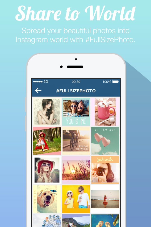 Full Size Photo FREE - Post Entire Photos Picture and Image on Instagram without Square Cropping