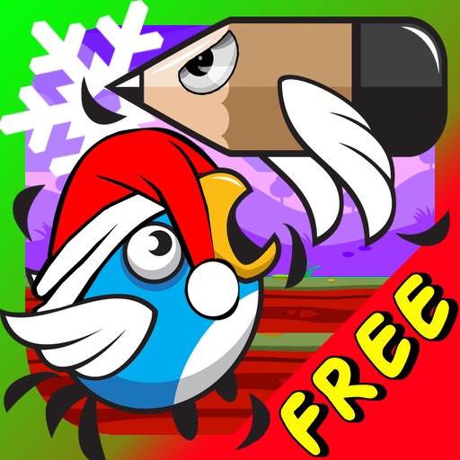 A King Bird Vs Flying Pencils - Christmas Edition Free iOS App