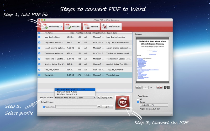 4Video PDF to Word Converter