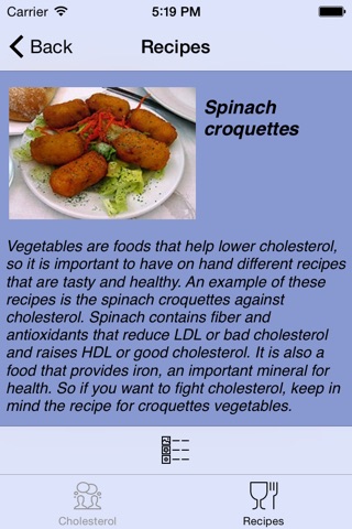 Recipes High Cholesterol screenshot 2