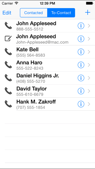Screenshot #1 pour To-Contact