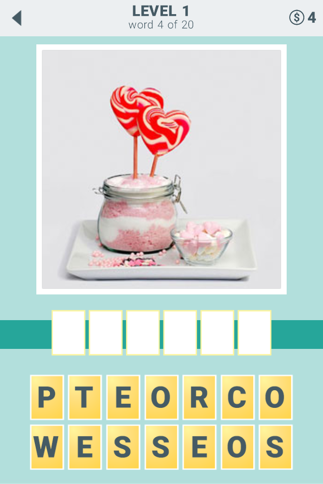 4 Clues Word Search Game