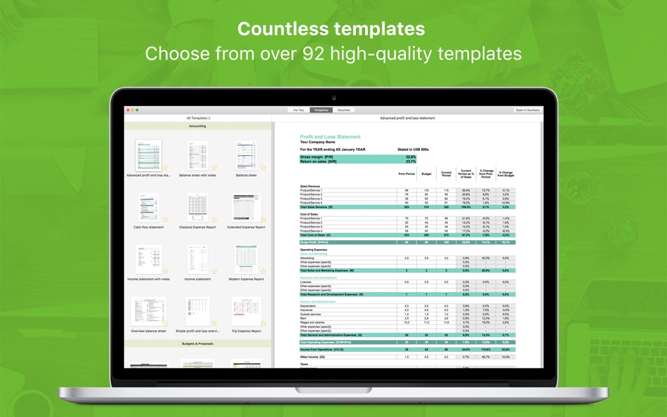 Templates for Numbers Pro - 2.0.2 - (macOS)