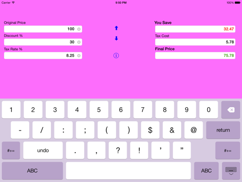 Screenshot #4 pour Sale Calculator Price w/ Tax & Clearance Discounts