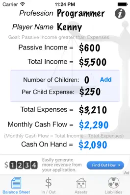 Game screenshot Cashflow Balance Sheet apk