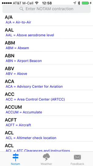 Скриншот Notam Helper на iPhone 1