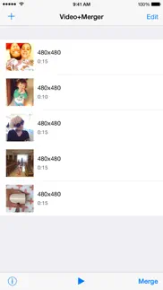 video+video - combine multiple videos into one video free - video merger iphone screenshot 1