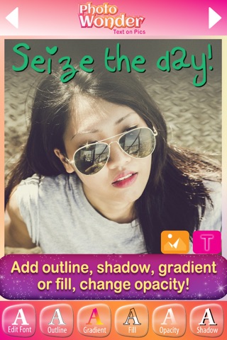 Photo Wonder Text on Pics - Add Caption to Pictures Write Messages & Edit Fonts screenshot 4