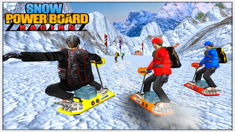 Snow Powerboard Racing ( 3D Speed Sports Power board stunts racing offroad game on Fast ice road tracks with real ragdoll physics )