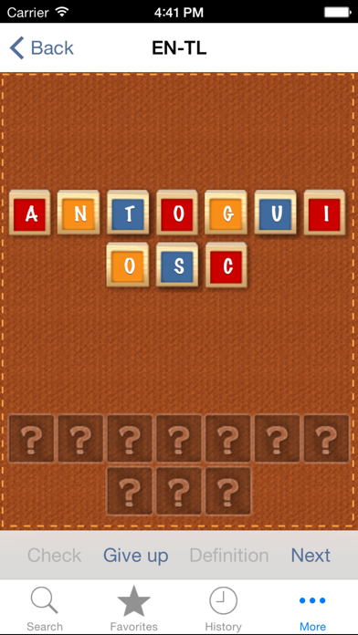 English<>Tagalog Dictionary iPhone screenshot 5 - Book app