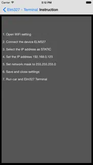 elm327 wifi terminal obd iPhone Captures Décran 2