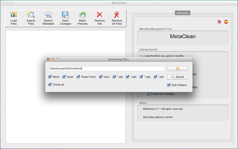 Screenshot #1 pour MetaClean for PDF Documents