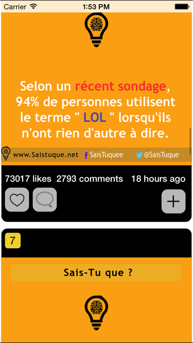 Screenshot #1 pour Sais Tu Que?