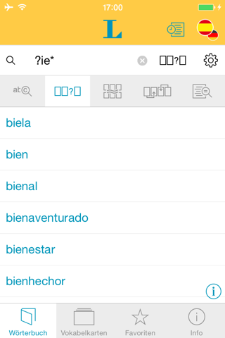 Spanisch <-> Deutsch Wörterbuch Basic mit Sprachausgabe screenshot 4