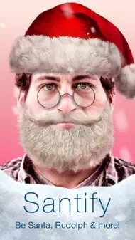 Santify - Make yourself into Santa, Rudolph, Scrooge, St Nick, Mrs. Claus or a Christmas Elf iphone bilder 0