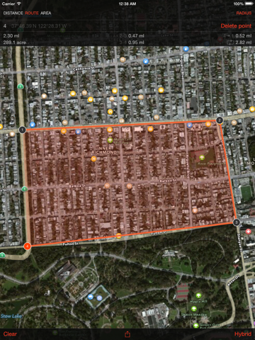 Screenshot #6 pour Map Tools - area, distance, radius and angle measurement