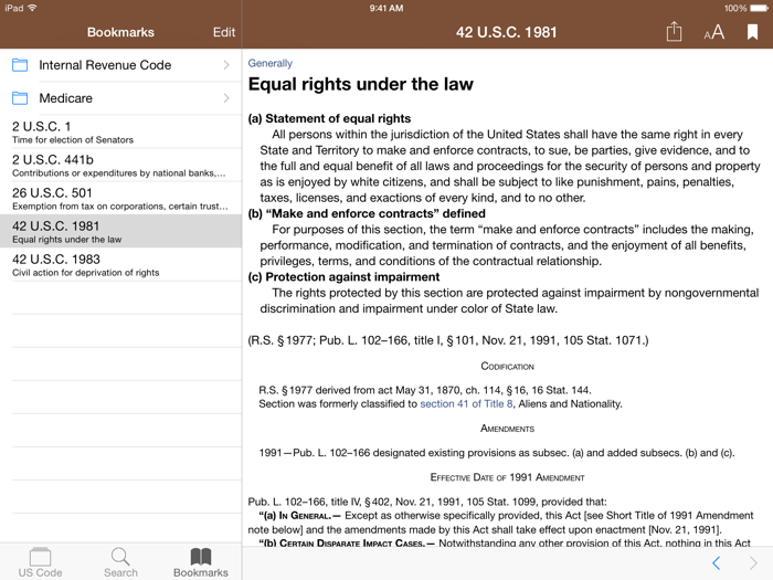 Codification U.S. Code