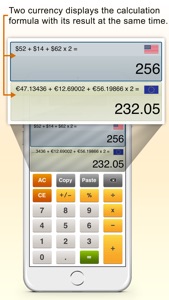 CurrencyCal - currency & exchange rates converter + calculator for travel.er screenshot #1 for iPhone