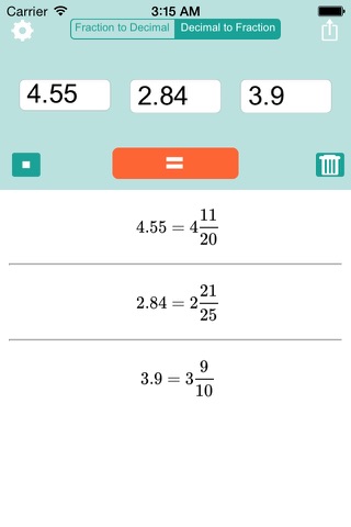 Fraction to Decimal and Vice Versa Calculator screenshot 3