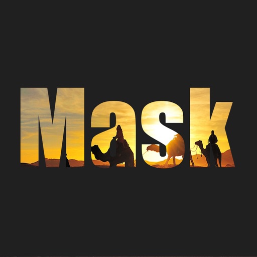 Mask - text mask on image, photo montage editing and picture frame effects