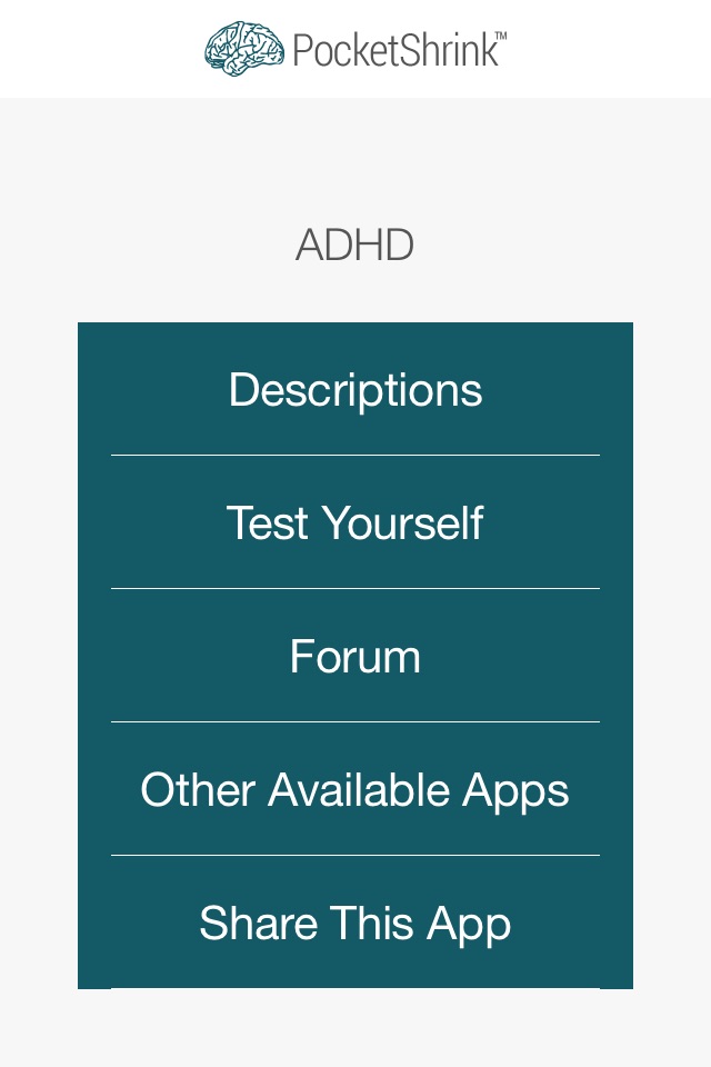 Attention Deficit ADHD Test screenshot 2