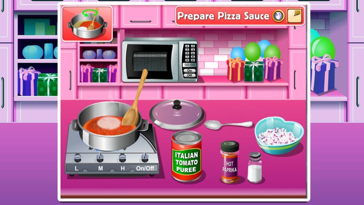 Cooking game-valentine pizza