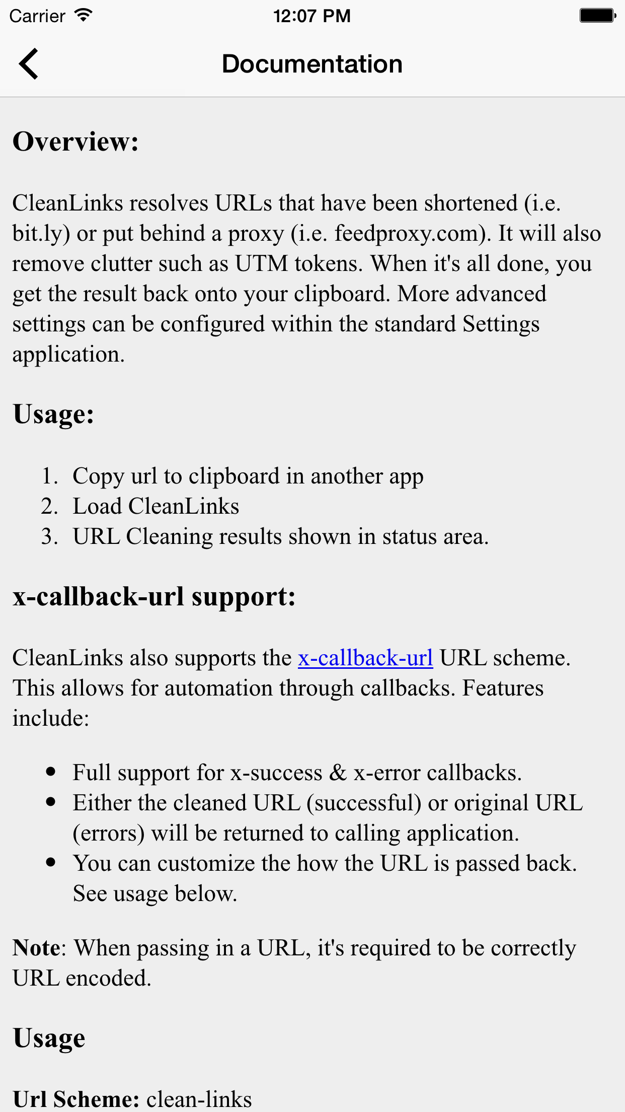 Clean Links
