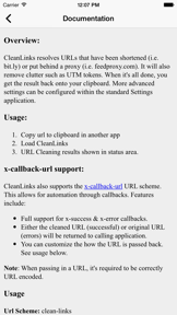 Clean Links screenshot