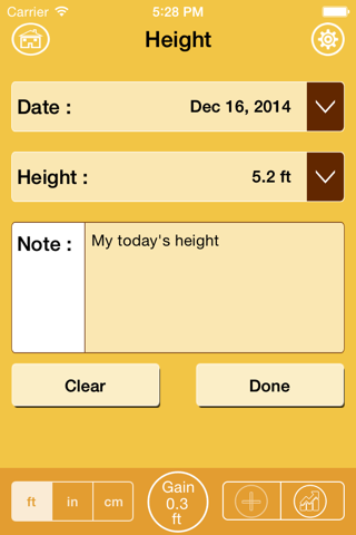 Height Tracking Calendar - Track your daily, weekly, monthly, yearly height and set personal goals screenshot 4