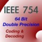 A great app to convert IEEE 754 double precision (64Bit) floating-point numbers from decimal system to their binary representation and back