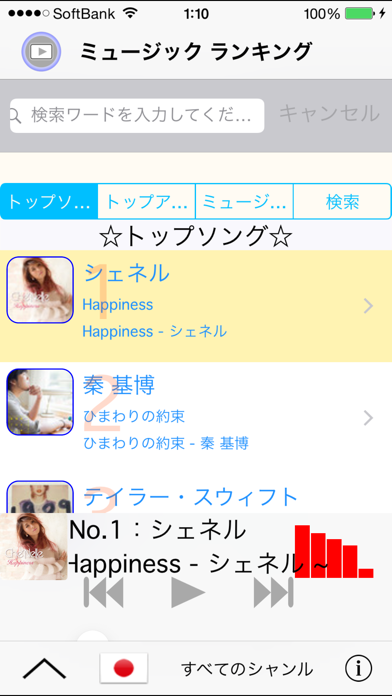 Screenshot #1 pour Top music! Top movie! Continuous listen Best 200 for iTunes