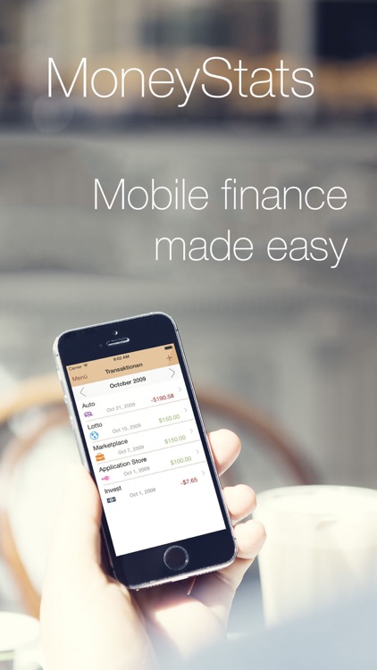 MoneyStats - Personal & mobile finance management and tracking application