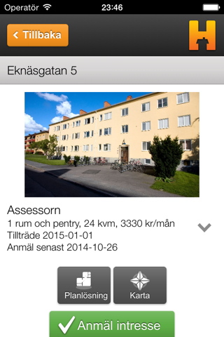 Hyresbostäder Sök bostad screenshot 2