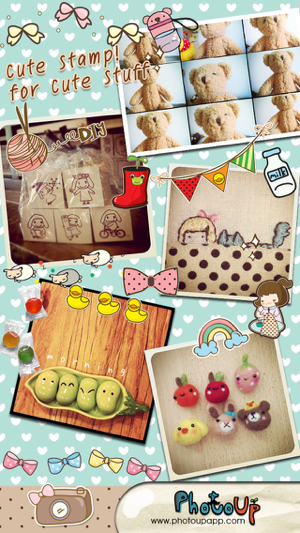 ‎RibbonCamera  by PhotoUp - Cute Stamps Frame Filter photo decoration app Screenshot