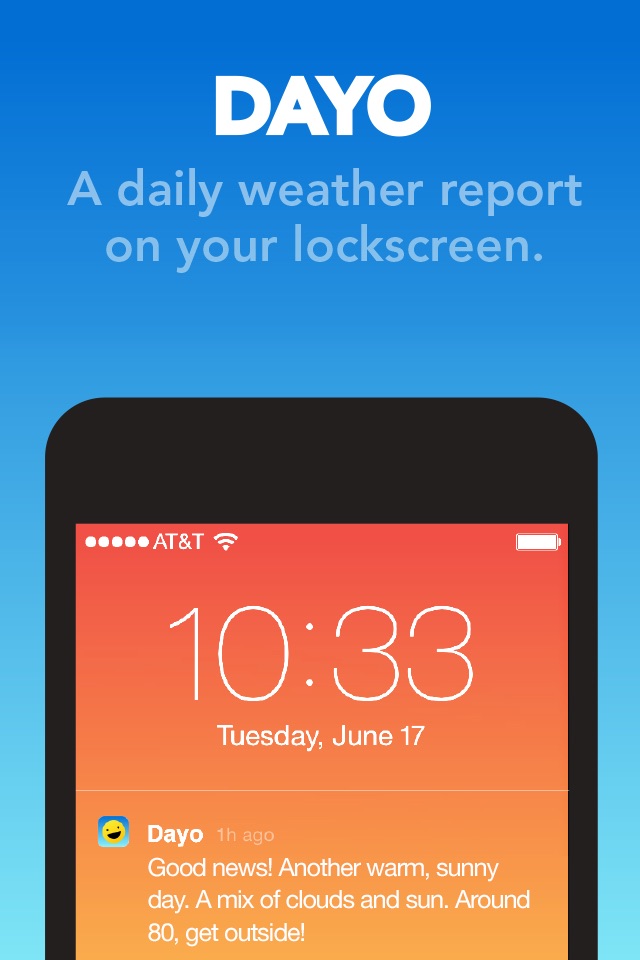 Dayo — Daily Weather on Your Lockscreen screenshot 3
