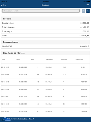 Screenshot #6 pour Cálculo de Intereses Judiciales