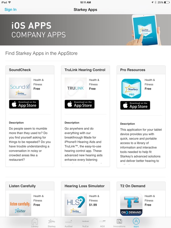 Starkey Hearing Technologies Professional Resources screenshot-4