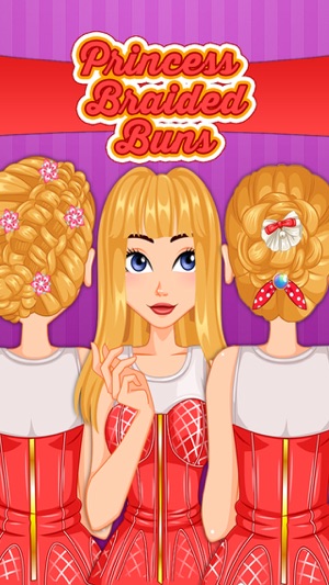 Princess Hair Salon Braided Buns Game(圖5)-速報App