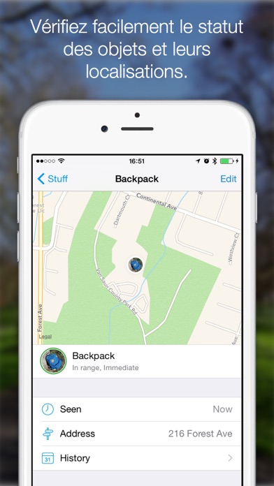 Screenshot #2 pour Find My Stuff - Retrouvez les clés, le portefeuille, la voiture ou les autres objets en quelques secondes!
