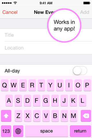 Pink Keyboard Extension screenshot 2