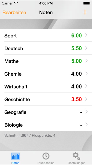 Screenshot #1 pour Notenverwaltung für Schüler