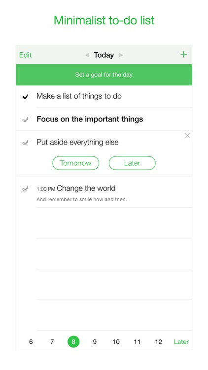 Today: Minimalist To-Do List screenshot-0