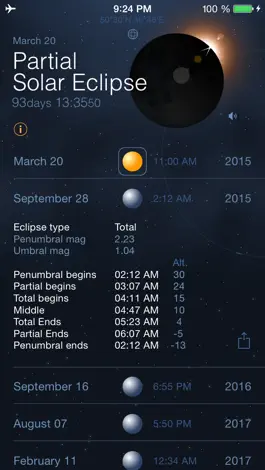 Game screenshot Solar and Lunar Eclipses - Full and Partial Eclipse Calendar hack