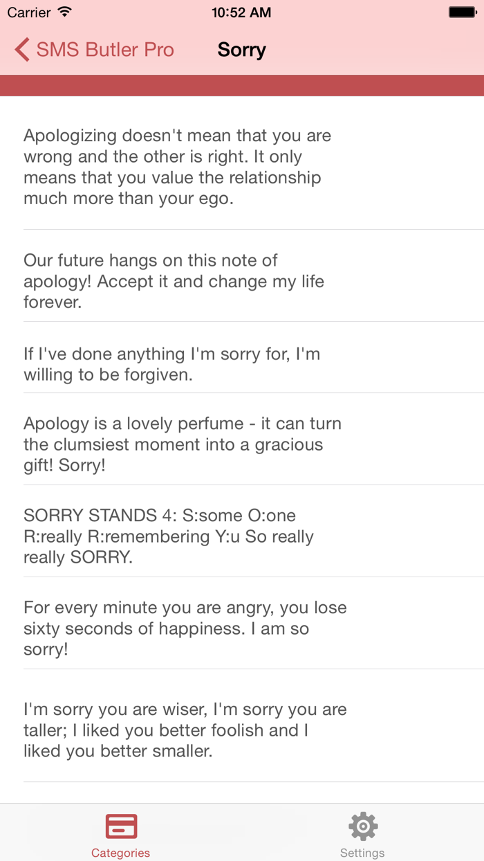 SMS Butler Pro - Your Quotes Archive