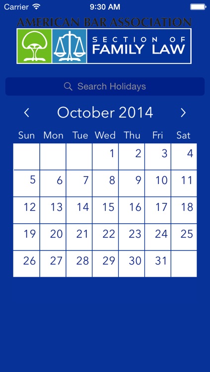 Family Law Calendar