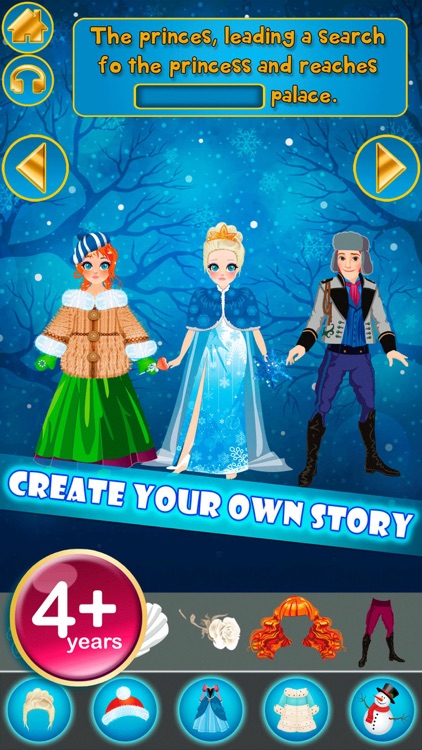 My Own Virtual World Snow Land Princess Dress Up Story Book - Free App screenshot-4