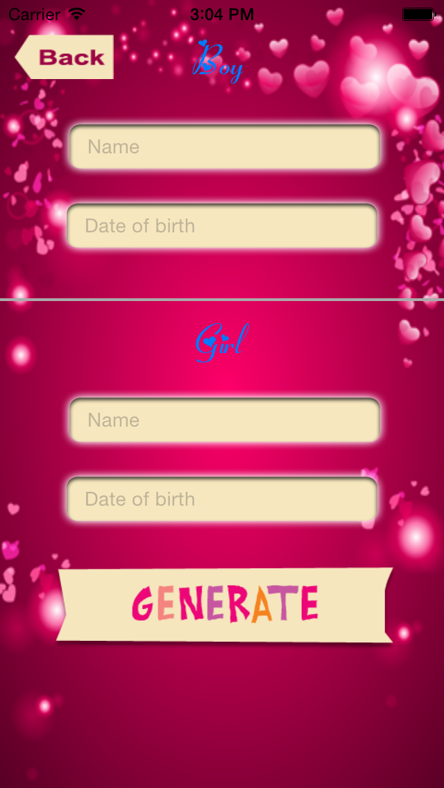 Love Percentage Calculator Screenshot