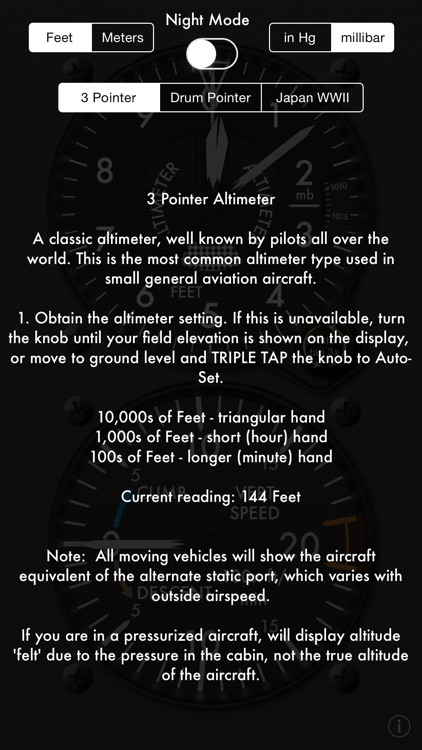 MSL - Aviation Altimeter and VSI for iPhone 6 or 6 Plus